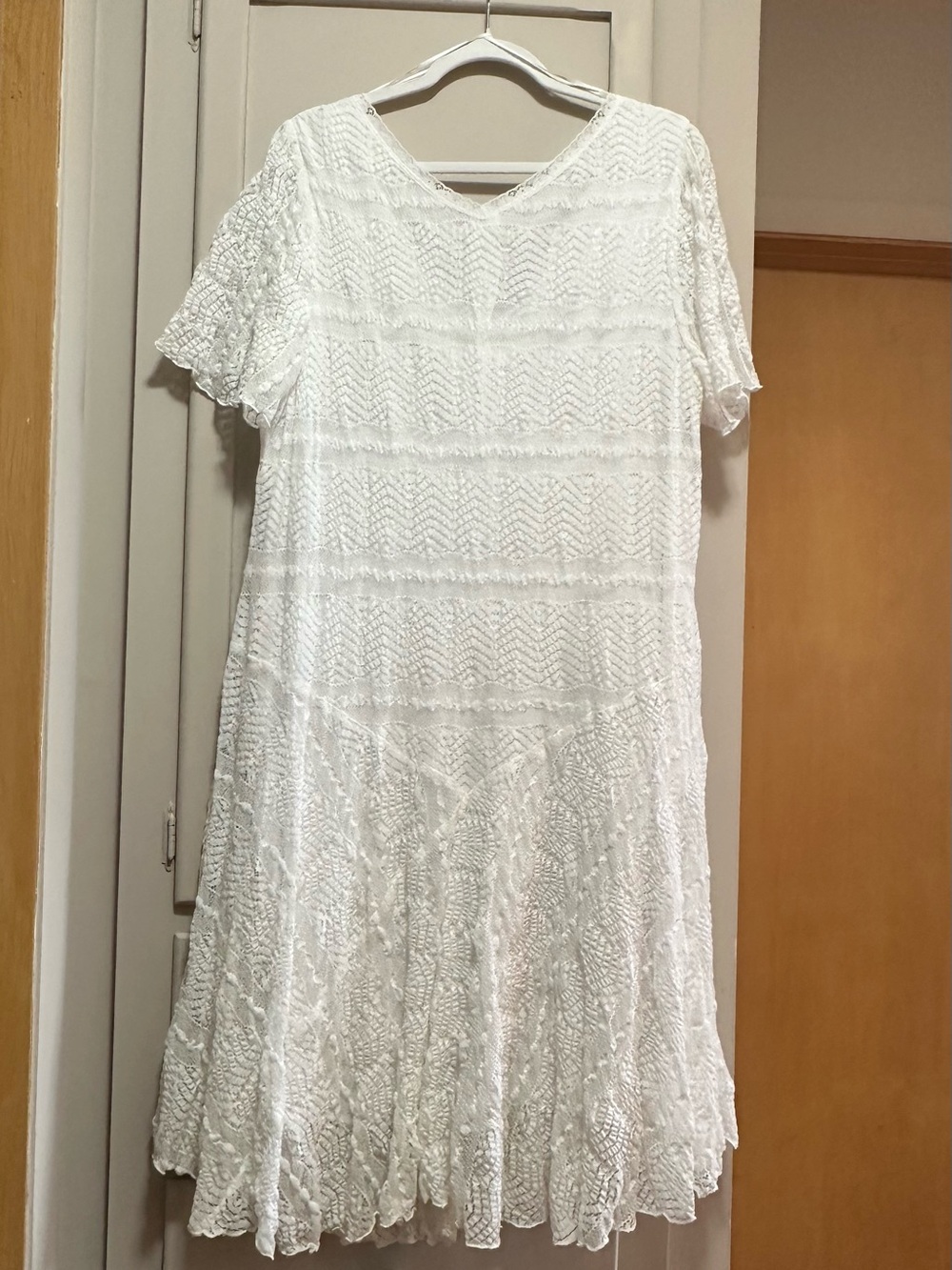 Rabbit Rabbit Rabbit White Lace V-Neck Dress - Picture 3 of 9